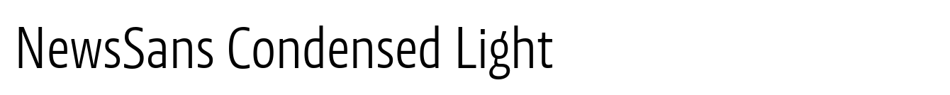 NewsSans Condensed Light image